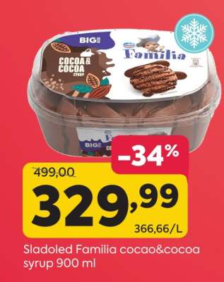 Sladoled Familia cocoa&cocoa syrup 900 ml