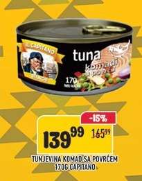 Tuna komadi sa povrćem 170g Capitano