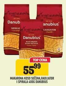 Makarona Koso Sečena, Radijator i Spirala 400g Danubius