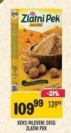 Keks mleveni 285g Zlatni Pek