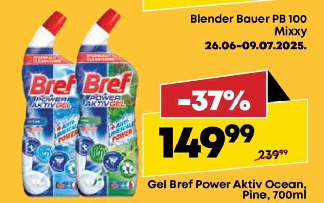 Gel Bref Power Aktiv Ocean, Pine, 700ml