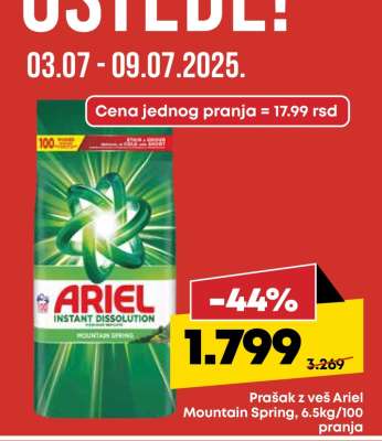 Prašak za veš Ariel Mountain Spring