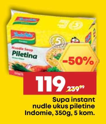 Supa instant nudle ukus piletine