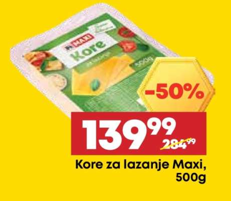Kore za lazanje Maxi, 500g