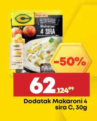 Dodatak Makaroni 4 sira C, 30g