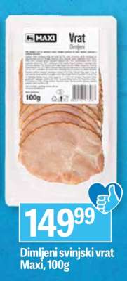 Dimljeni svinjski vrat Maxi 100g