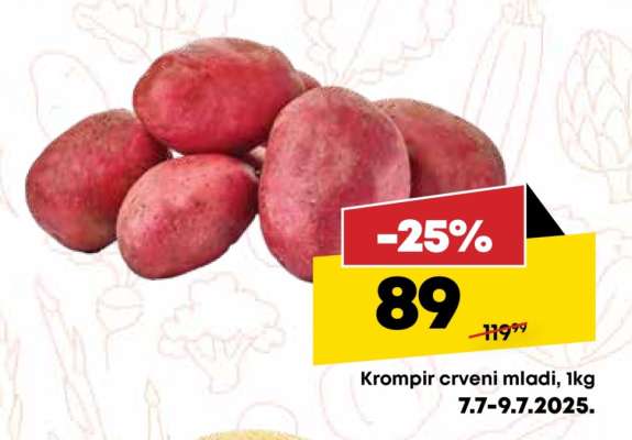 Krompir crveni mladi, 1kg