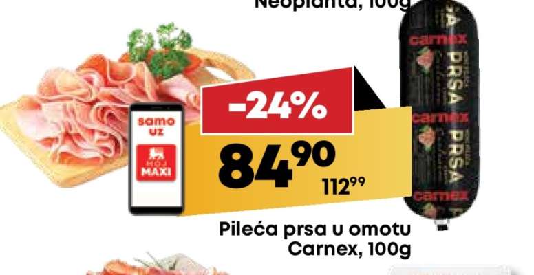 Pileća prsa u omotu Carnex 100g