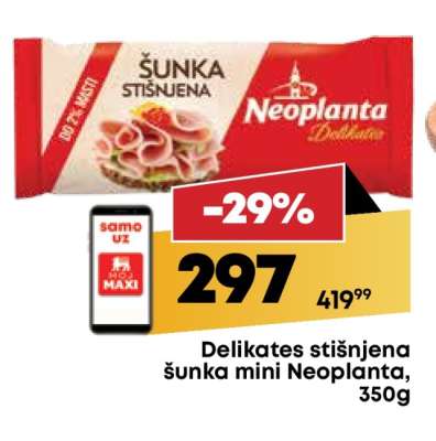 Delikates stisnjena šunka mini Neoplanta