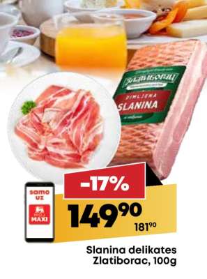Slanina delikates Zlatiborac, 100g