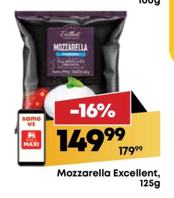 Mozzarella Excellent, 125g