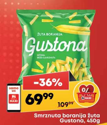 Smrznuta boranija žuta Gustona, 450g