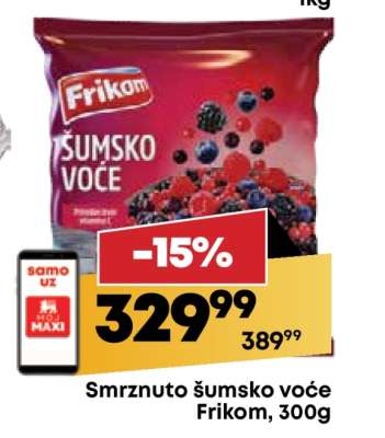 Smrznuto šumsko voće Frikom, 300g