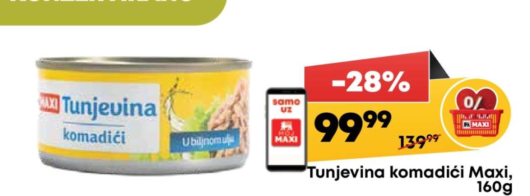 Tunjevina komadići Maxi 160g