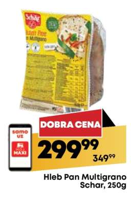 Hleb Pan Multigrano Schar, 250g