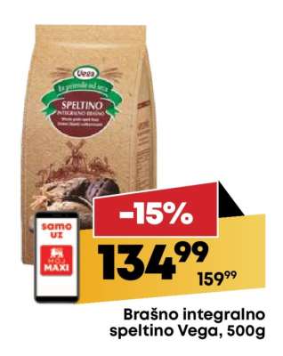 Brašno integralno speltino Vega 500g