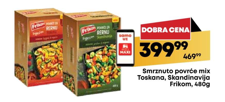 Smrznuto povrće mix Toskana, Skandinavija Frikom, 480g