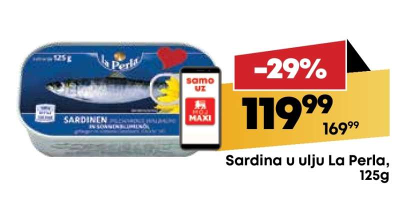 Sardina u ulju La Perla 125g