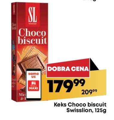 Keks Choco biscuit Swisslion, 125g