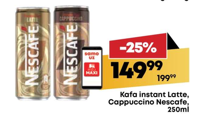 Kafa instant Latte, Cappuccino Nescafe, 250ml