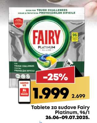Tablete za sudove Fairy Platinum, 96/1