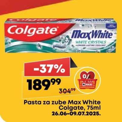 Pasta za zube Max White Colgate, 75ml