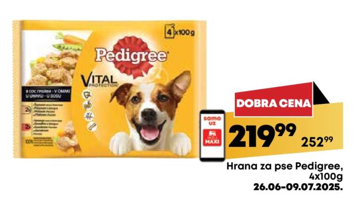 Hrana za pse Pedigree 4x100g