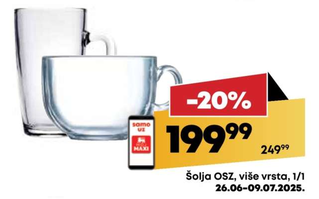 Šolja OSZ, više vrsta, 1/1