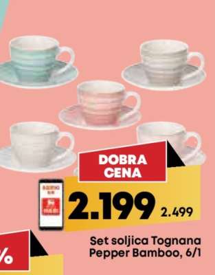 Set soljica Tognana Pepper Bamboo, 6/1