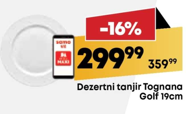 Dezertni tanjir Tognana Golf 19cm