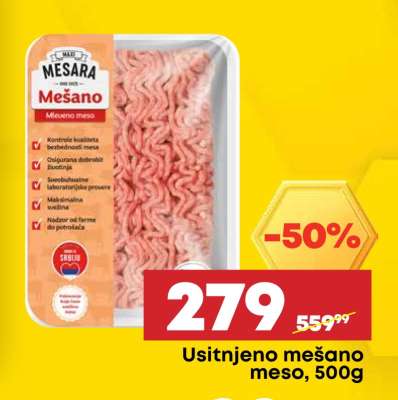 Usitnjeno mešano meso, 500g