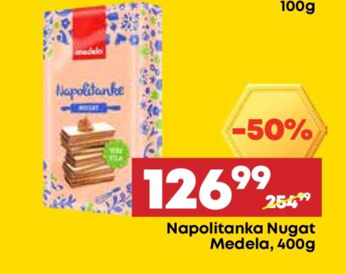 Napolitanka Nugat Medela 400g
