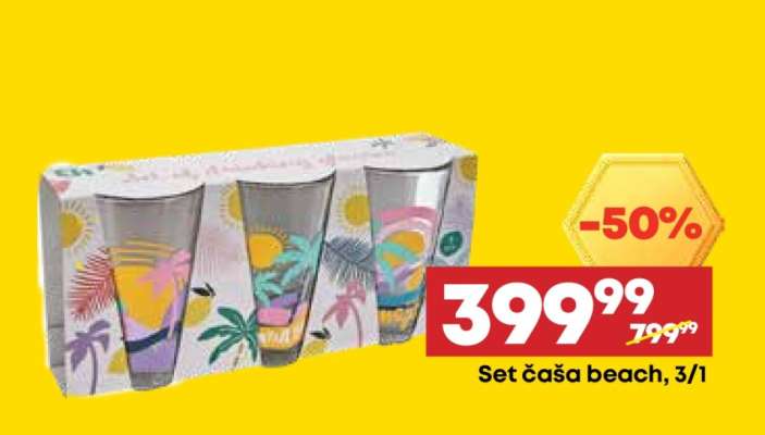 Set čaša beach, 3/1