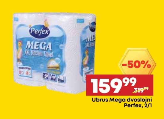 Ubrus Mega dvoslojni Perfex, 2/1