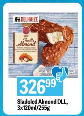 Sladoled Almond DLL, 3x120ml/255g