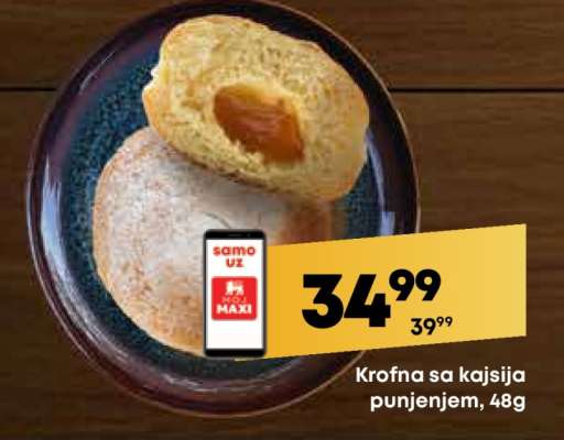 Krofna sa kajsija punjenjem 48g