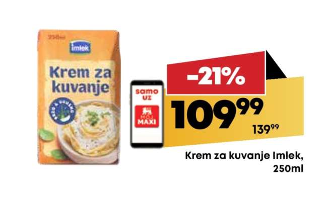 Krem za kuvanje Imlek, 250ml