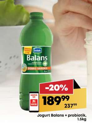 Jogurt Balans probiotik 1.5kg
