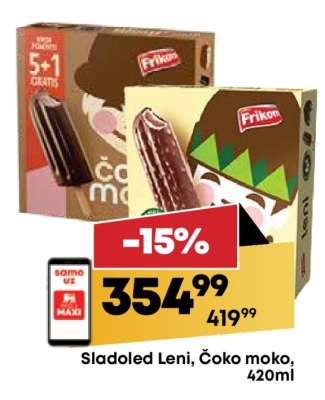 Sladoled Leni, Čoko moko, 420ml