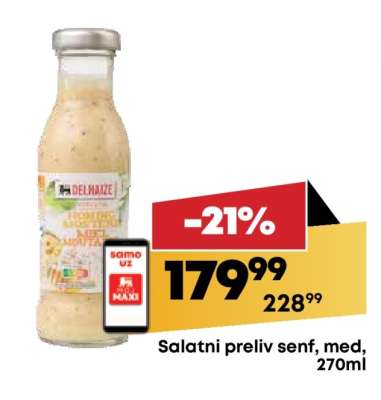 Salatni preliv senf/med, 270ml