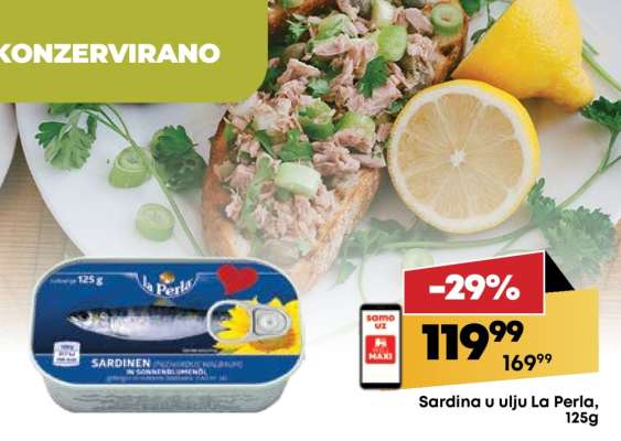 Sardina u ulju La Perla 125g