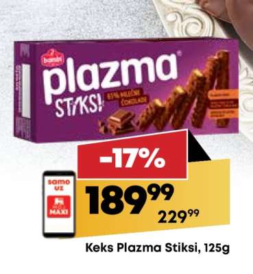 Keks Plazma Stiksi, 125g
