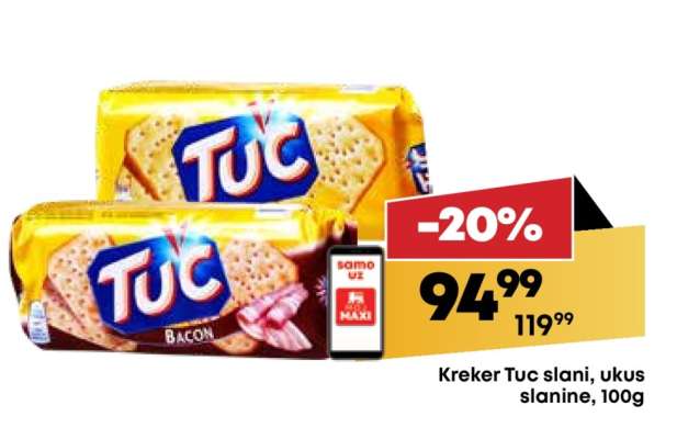 Kreker Tuc slani, ukus slanine, 100g