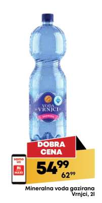 Mineralna voda gazirana Vrnci, 2l