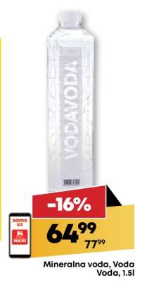 Mineralna voda Voda Voda, 1.5l