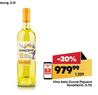 Vino belo Cuvve Piquant Kovačević, 0.75L