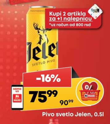 Pivo svetlo Jelen 0.5l