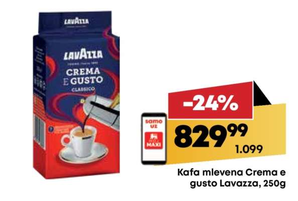 Kafa mlevena Crema E Gusto lavazza 250g