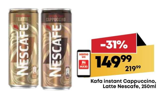 Kafa instant Cappuccino, Latte Nescafe, 250ml