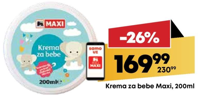 Krema za bebe Maxi, 200ml